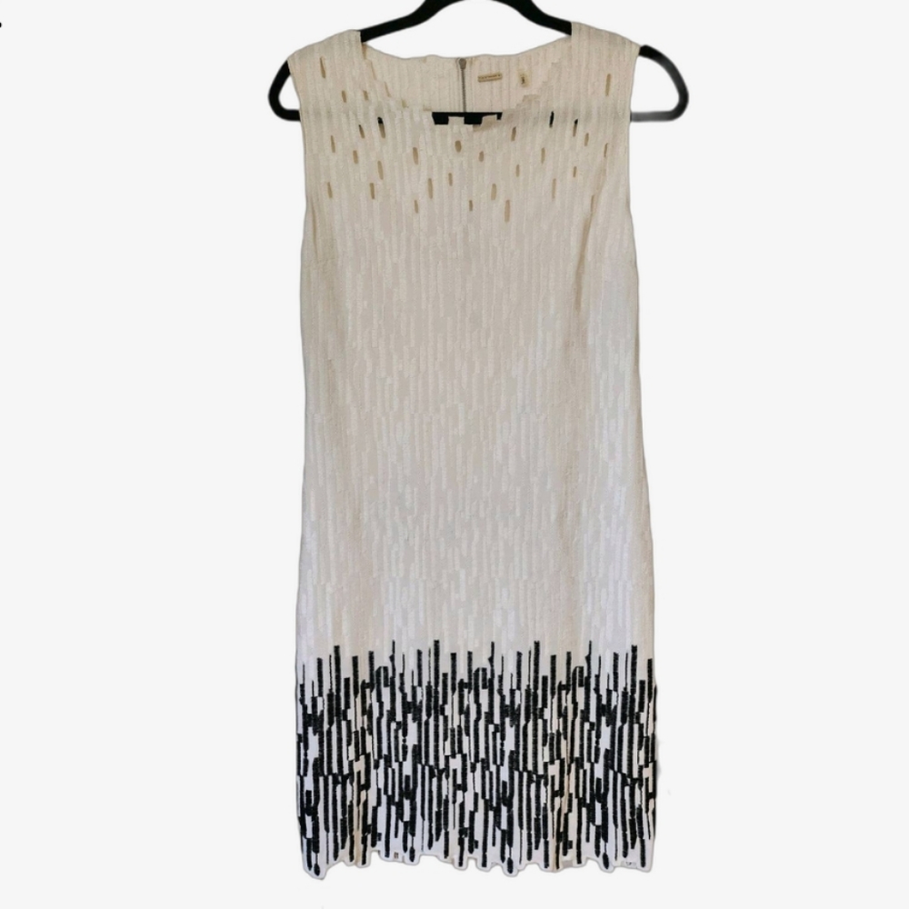 Elie Tahari, size 6, shift dress, w/separate full slip w/adjustable straps